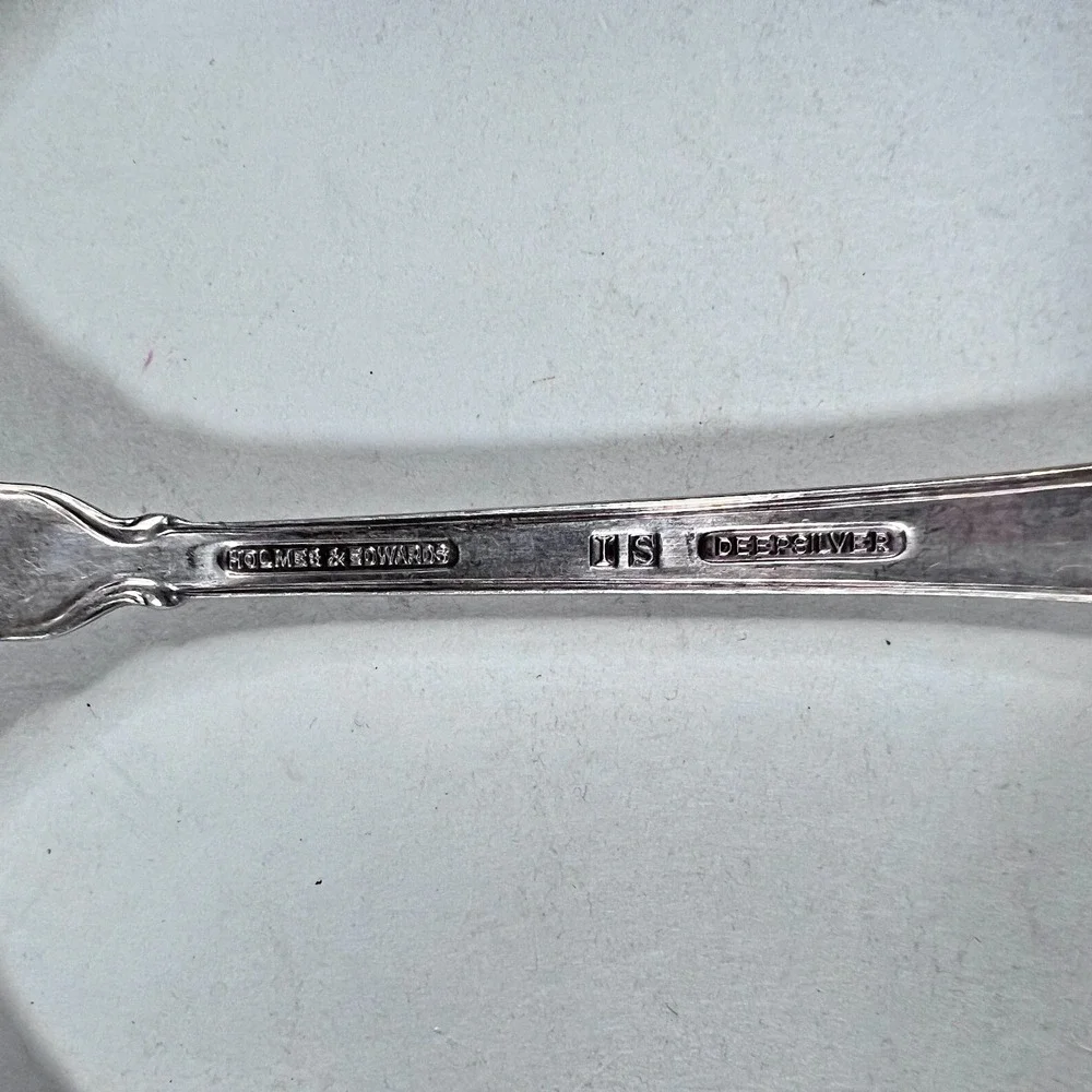 Holmes & Edwards I S Deep Silver Plated Serving Set of 3 Spoon Forks Scalloped